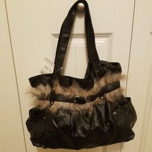 NWT- Black Fur Purse